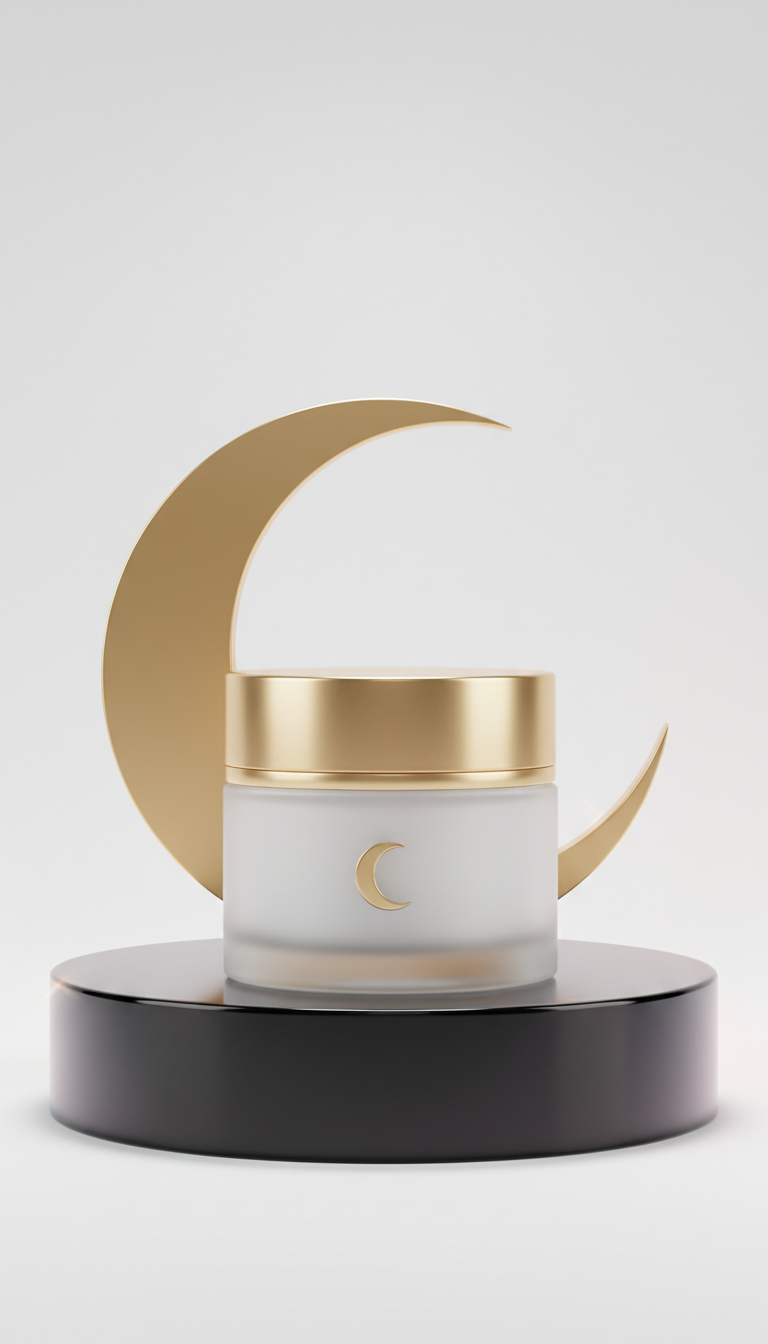 Celestial Glow Cream with Gold Accents